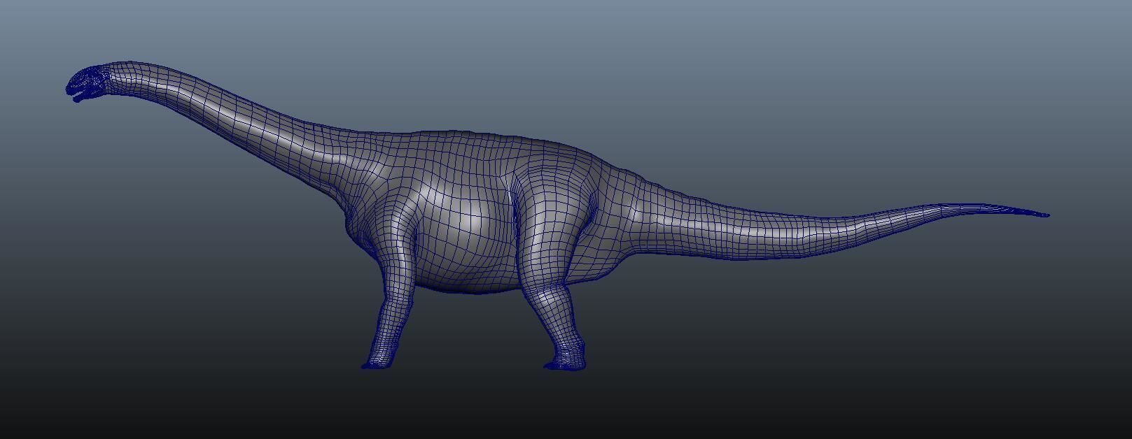 Apatosaurus dinosaur 3D model_7
