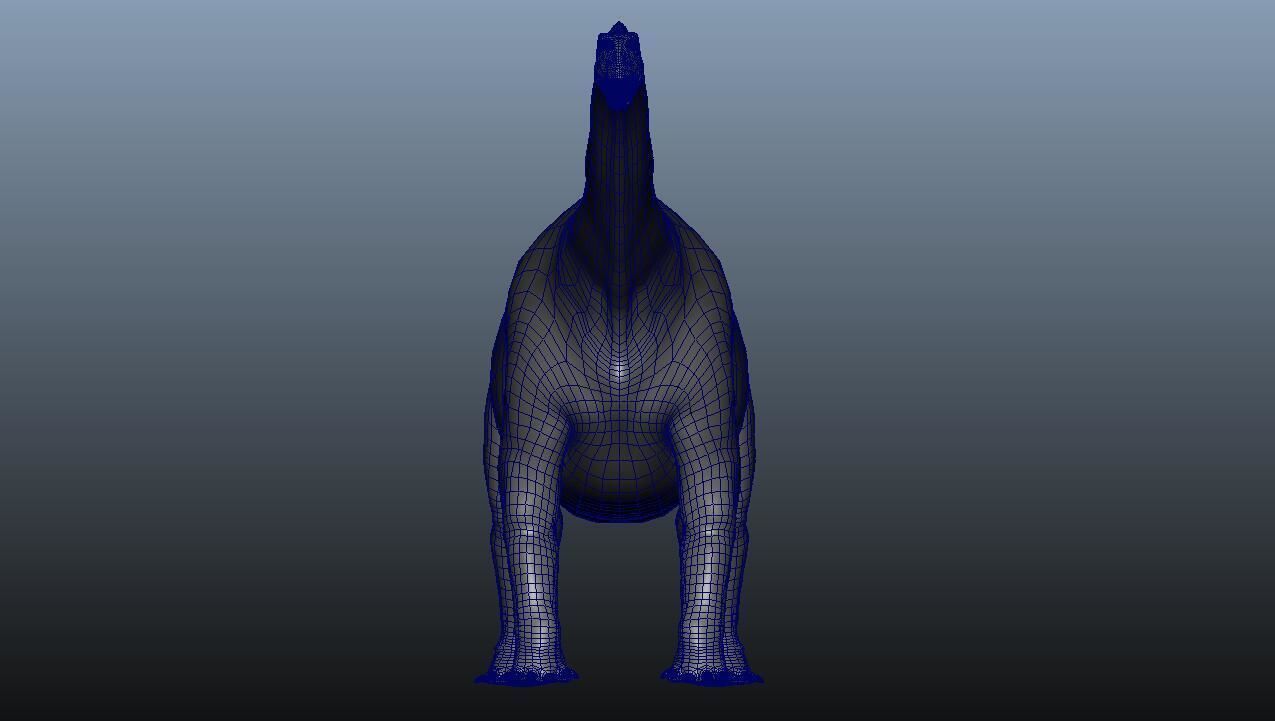 Apatosaurus dinosaur 3D model_9