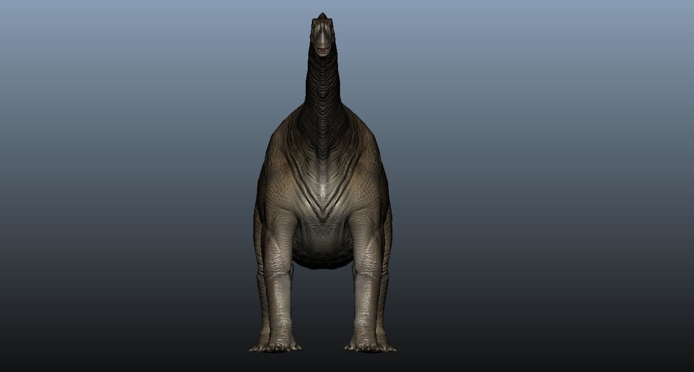 Apatosaurus dinosaur 3D model_3