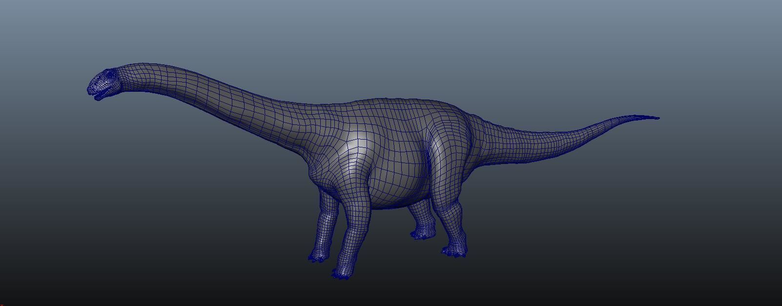 Apatosaurus dinosaur 3D model_6