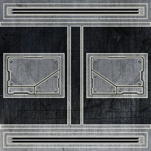 Sci-Fi Wall Panel Low-poly 3D model_2