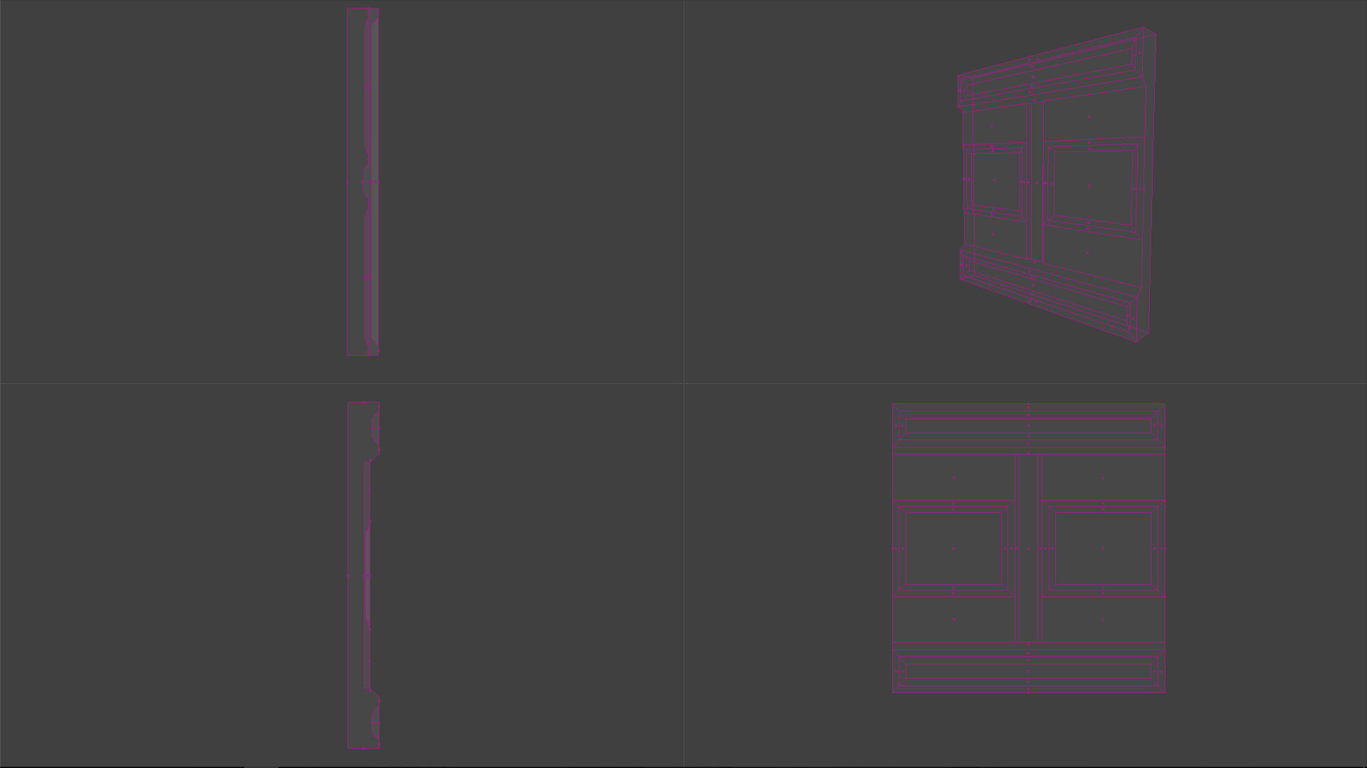 Sci-Fi Wall Panel Low-poly 3D model_3