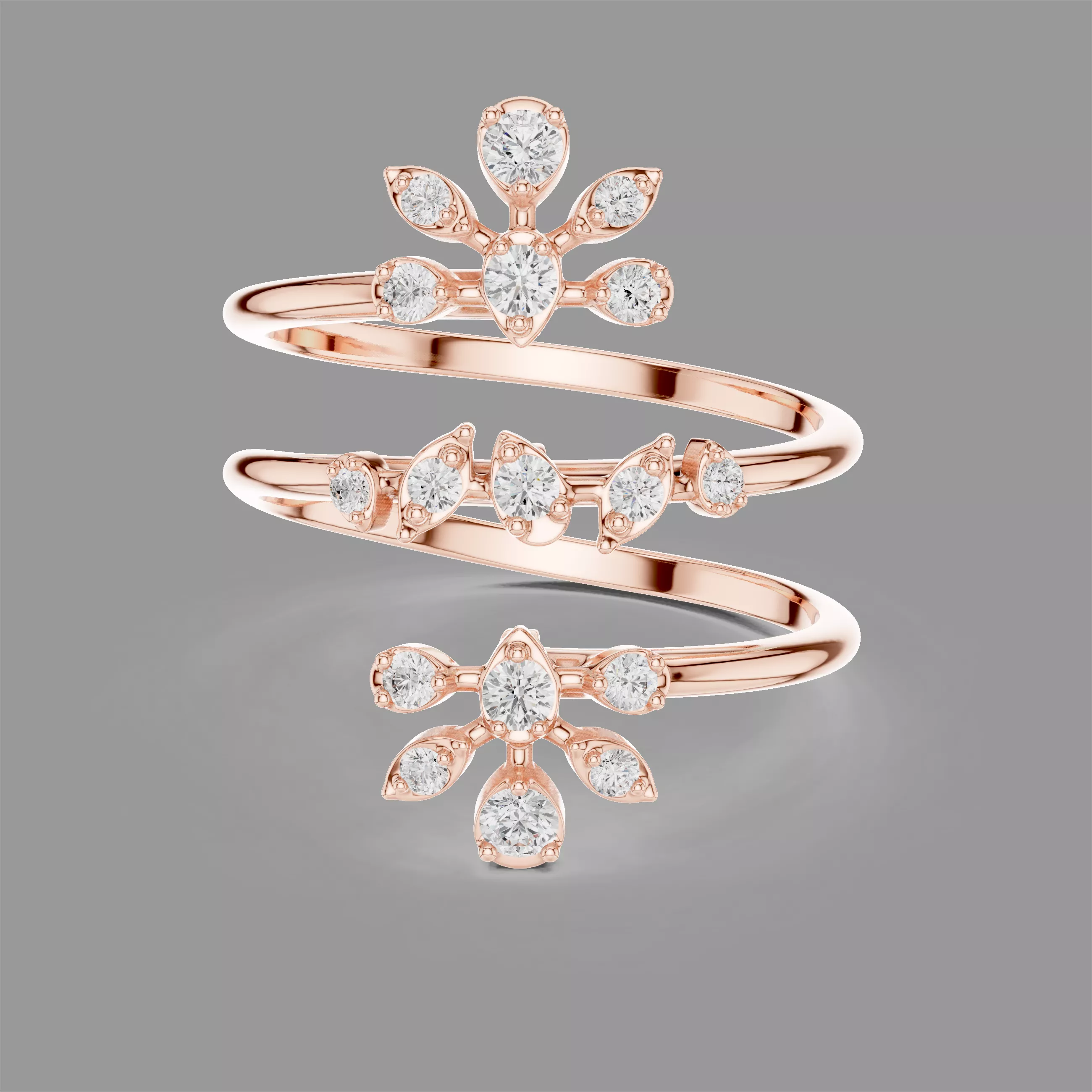 Cocktail Diamond Ring 3D print model