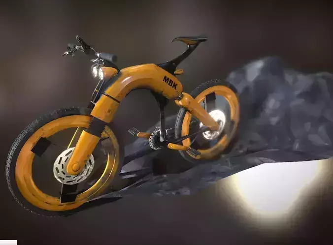 BZZZ BIKE CONCEPT by MBK 1993 Low-poly 3D model