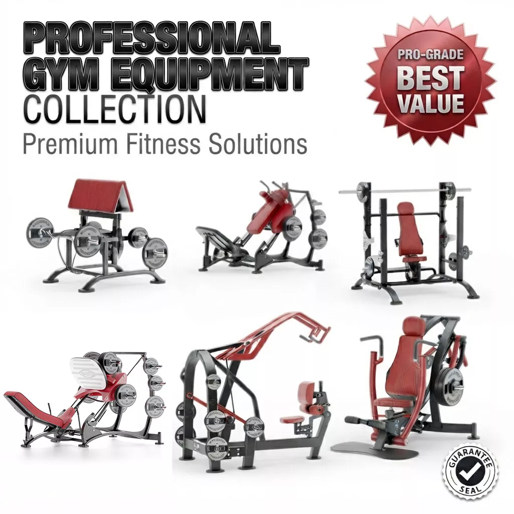 Professional Gym Equipment Collection 001 3D model