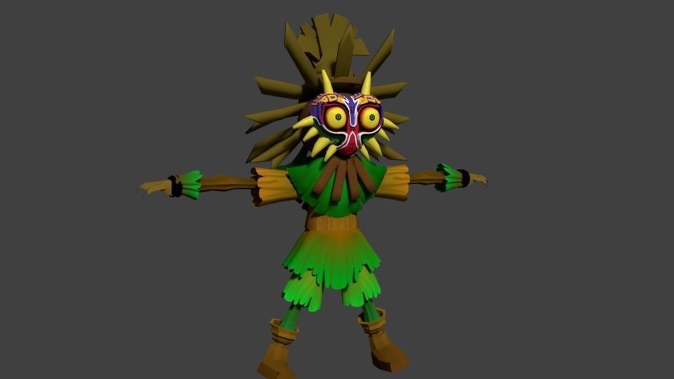 Skull Kid Zelda Low-poly 3D model