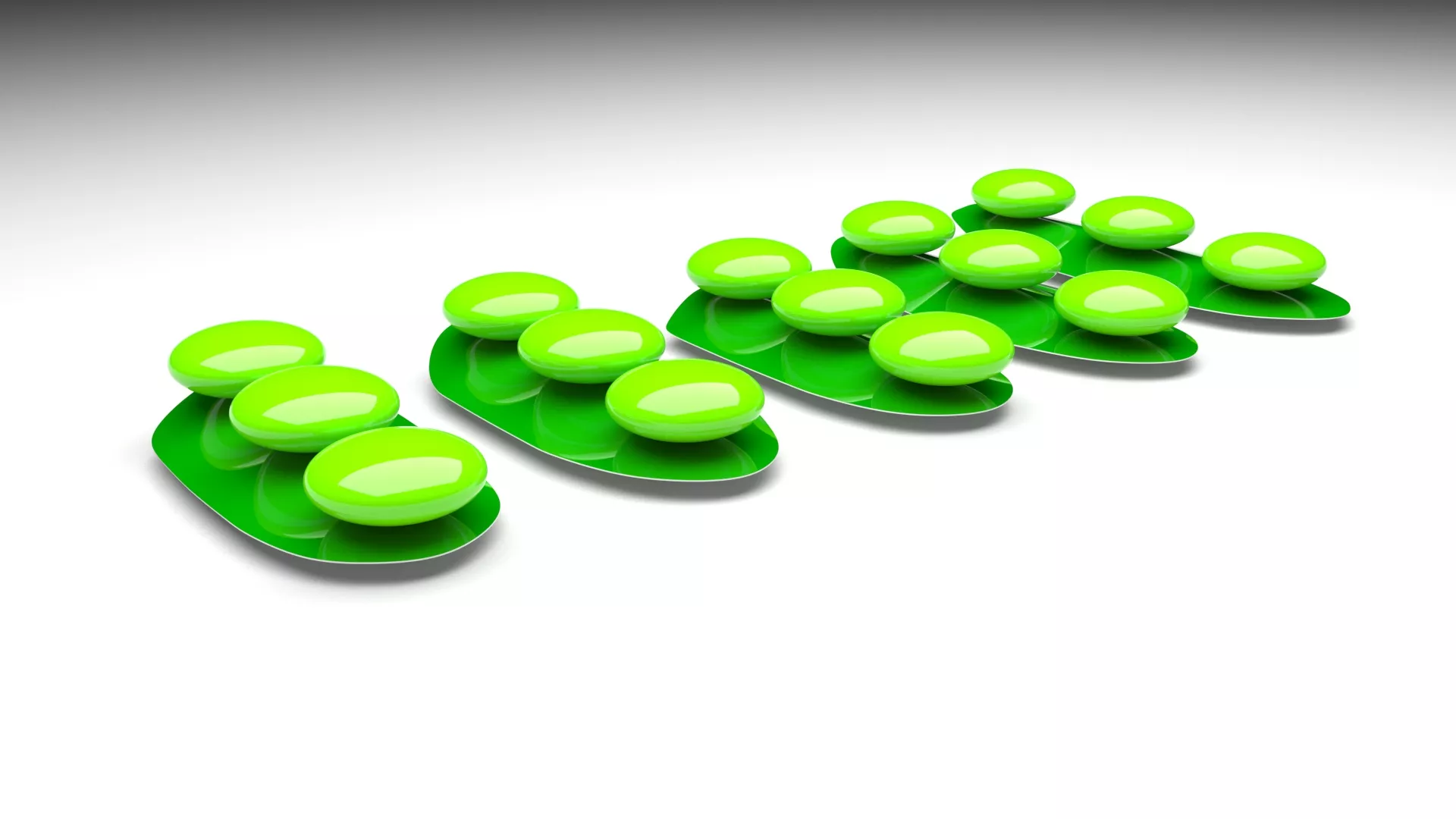 Sculpted Edamame Beans Artificial Nails Set 3D print model