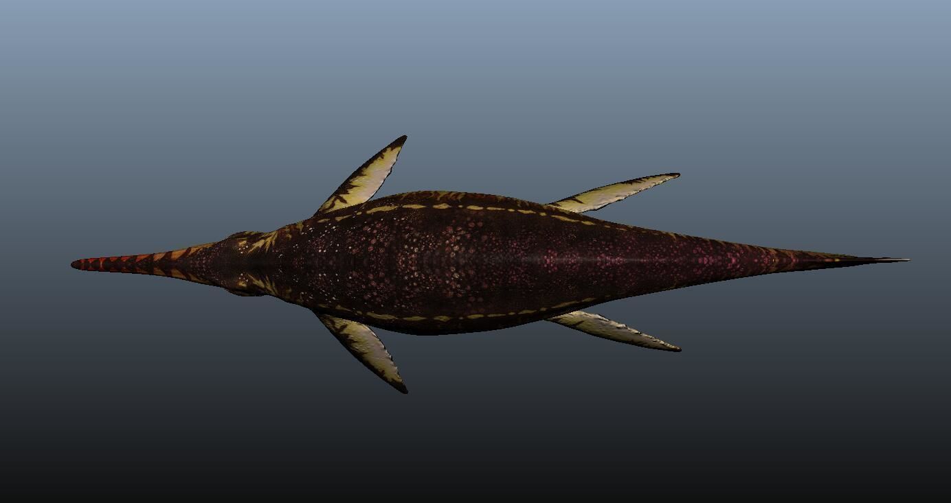 Shonisaurus dinosaur 3D model_3