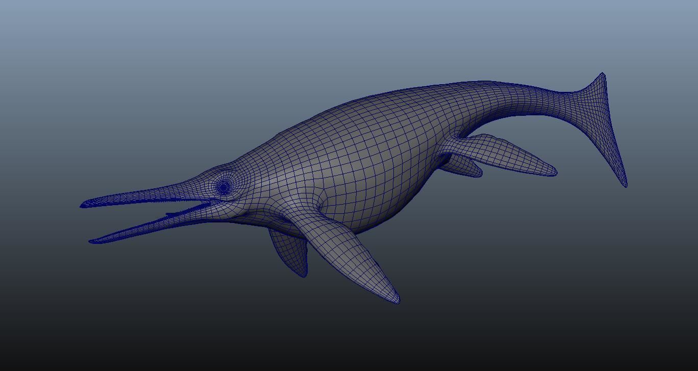 Shonisaurus dinosaur 3D model_6