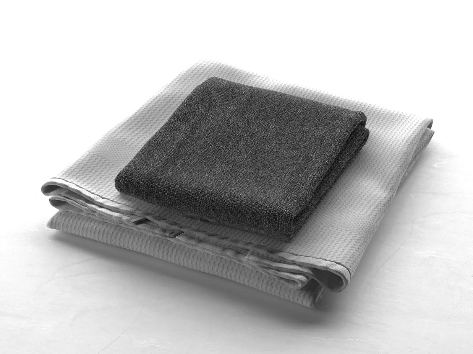 Bath Towel Set 01 3D model_0