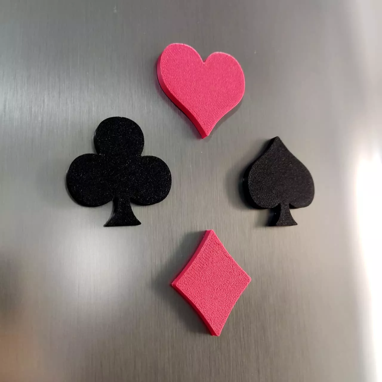 Card Suits - Fridge Magnet 6x2 - Poker Playing Deck Symbols 3D print model