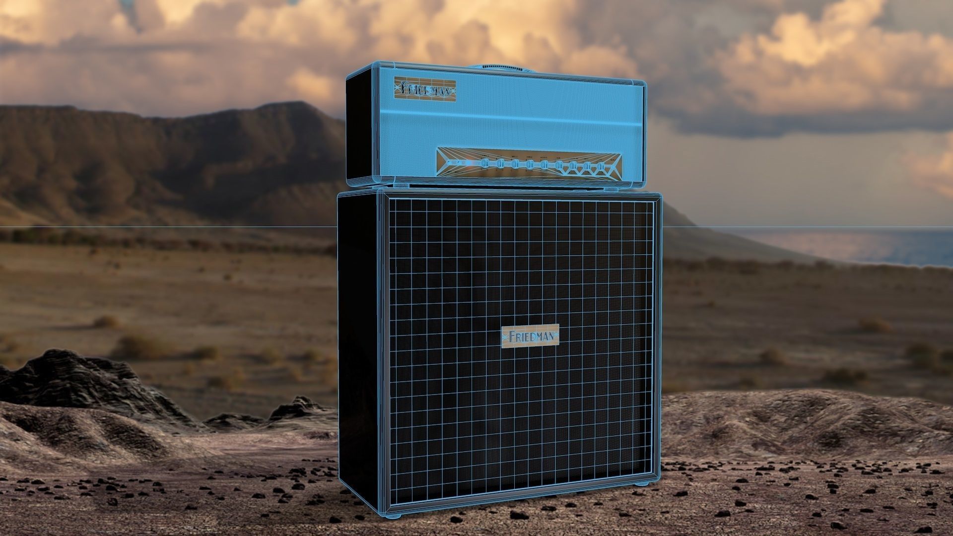 Friedman BE-100 Amp 3D model_12
