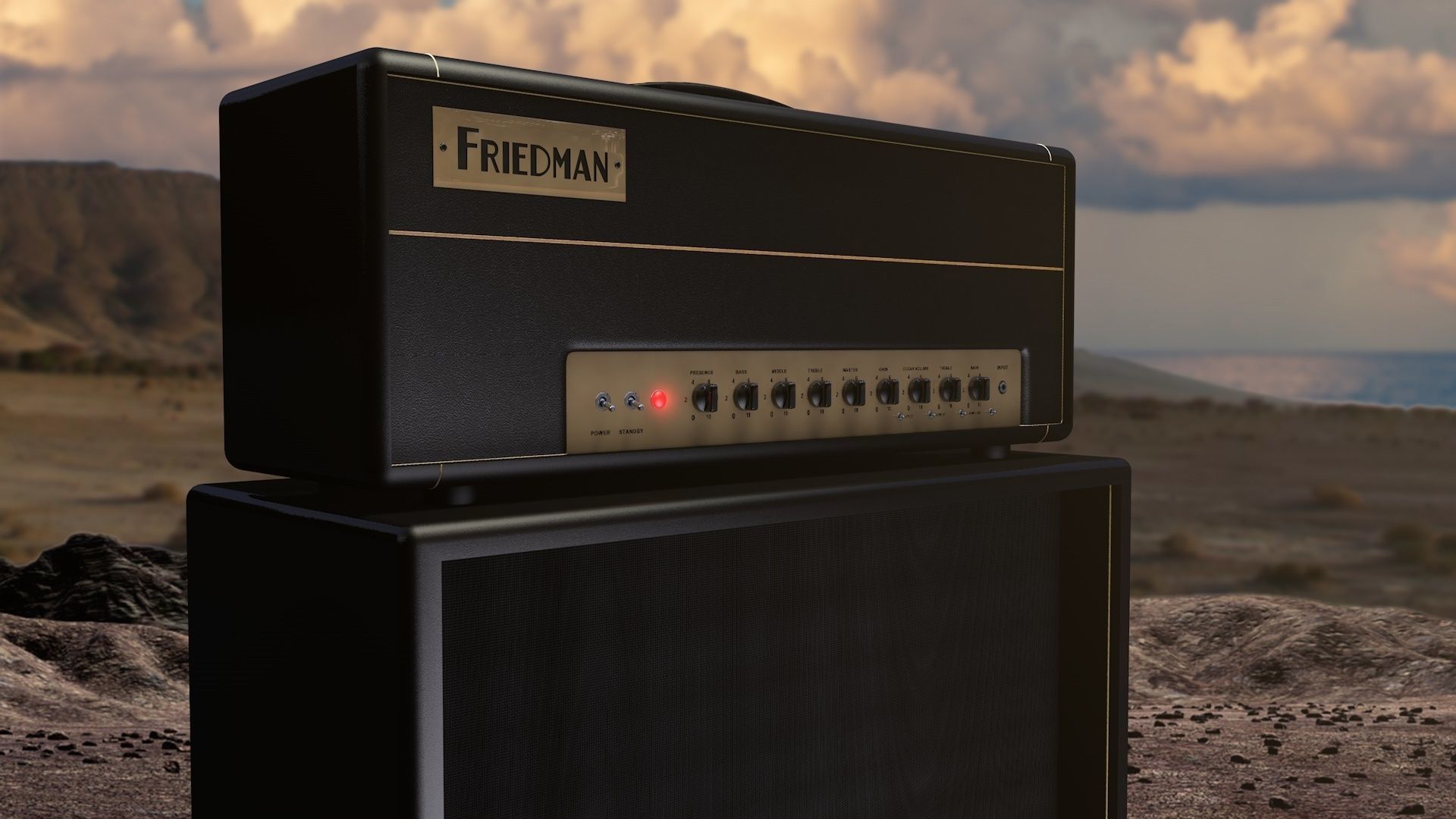Friedman BE-100 Amp 3D model_5