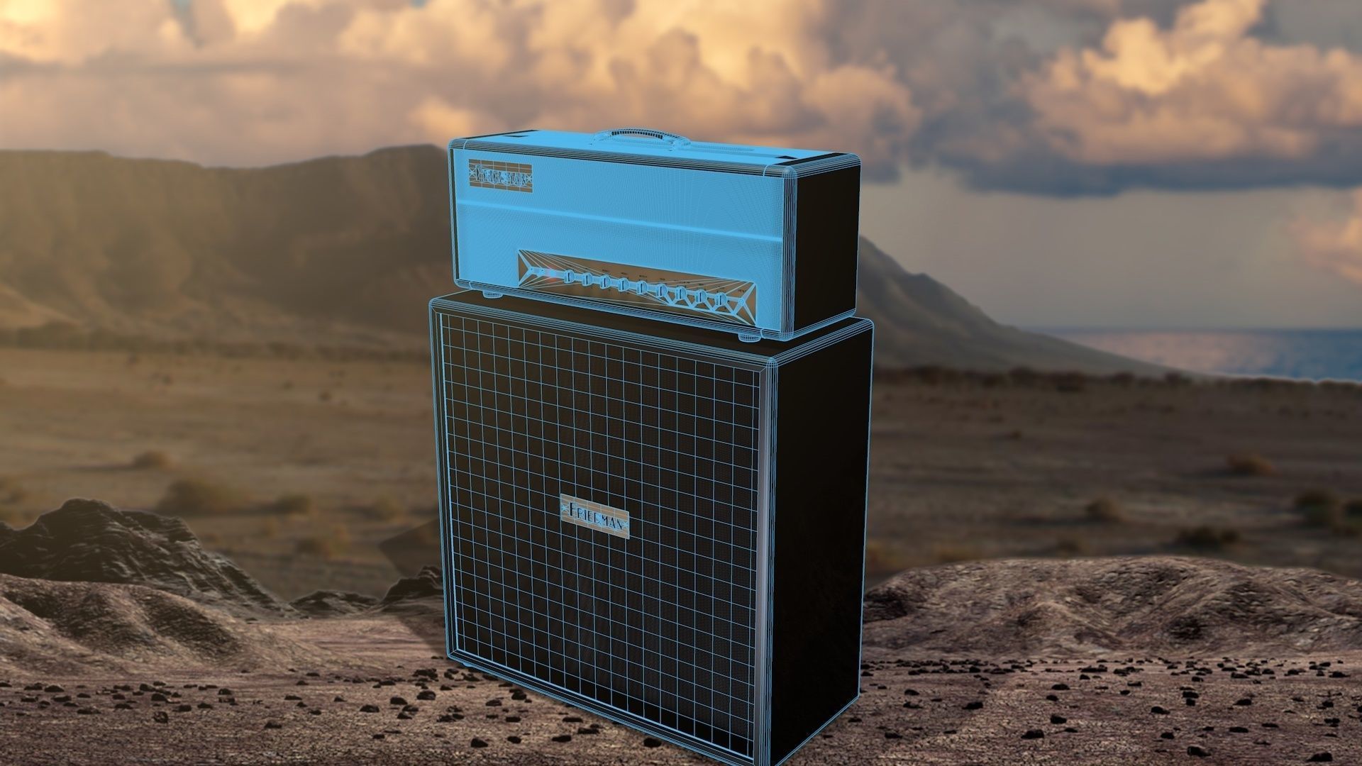 Friedman BE-100 Amp 3D model_13