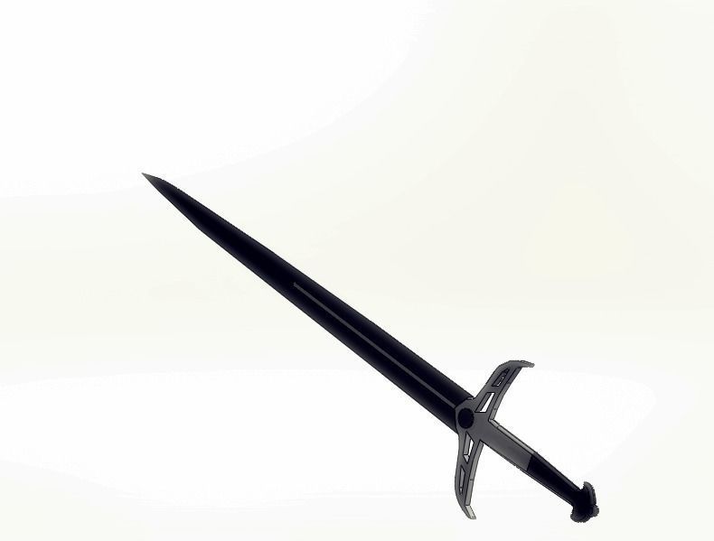 sword Low-poly 3D model_0
