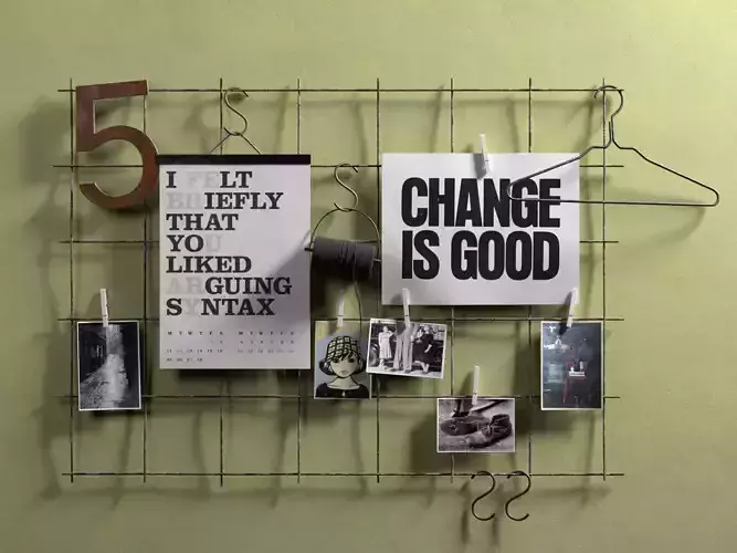 Iron Mesh Moodboard Composition