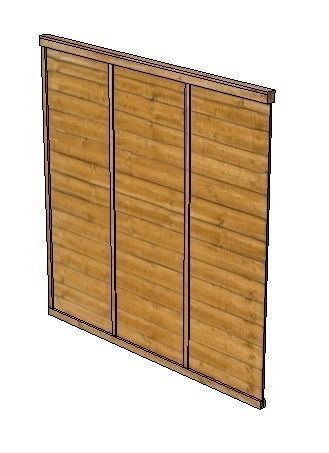 fence panel 6ft Low-poly 3D model_2