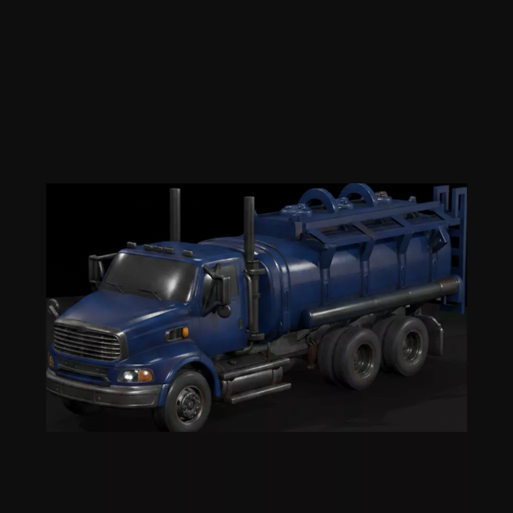 Cistern Tanker Semi Truck 3D print model