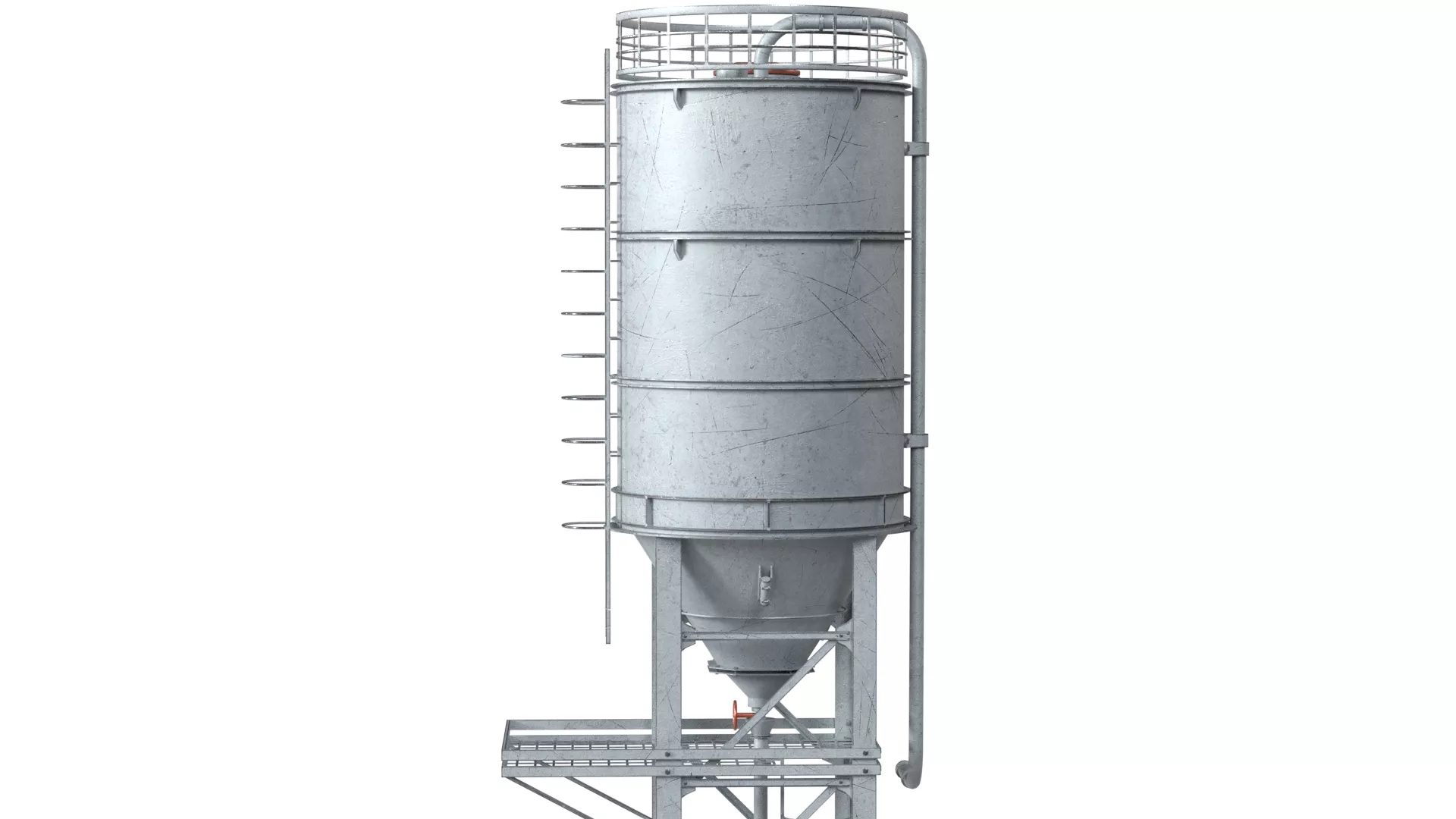 Container Silo Tank Low-poly 3D model