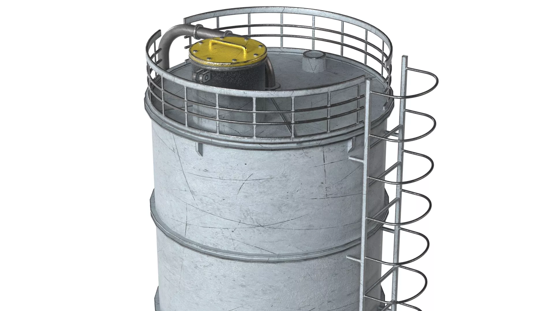 Container Silo Tank 2 Low-poly 3D model