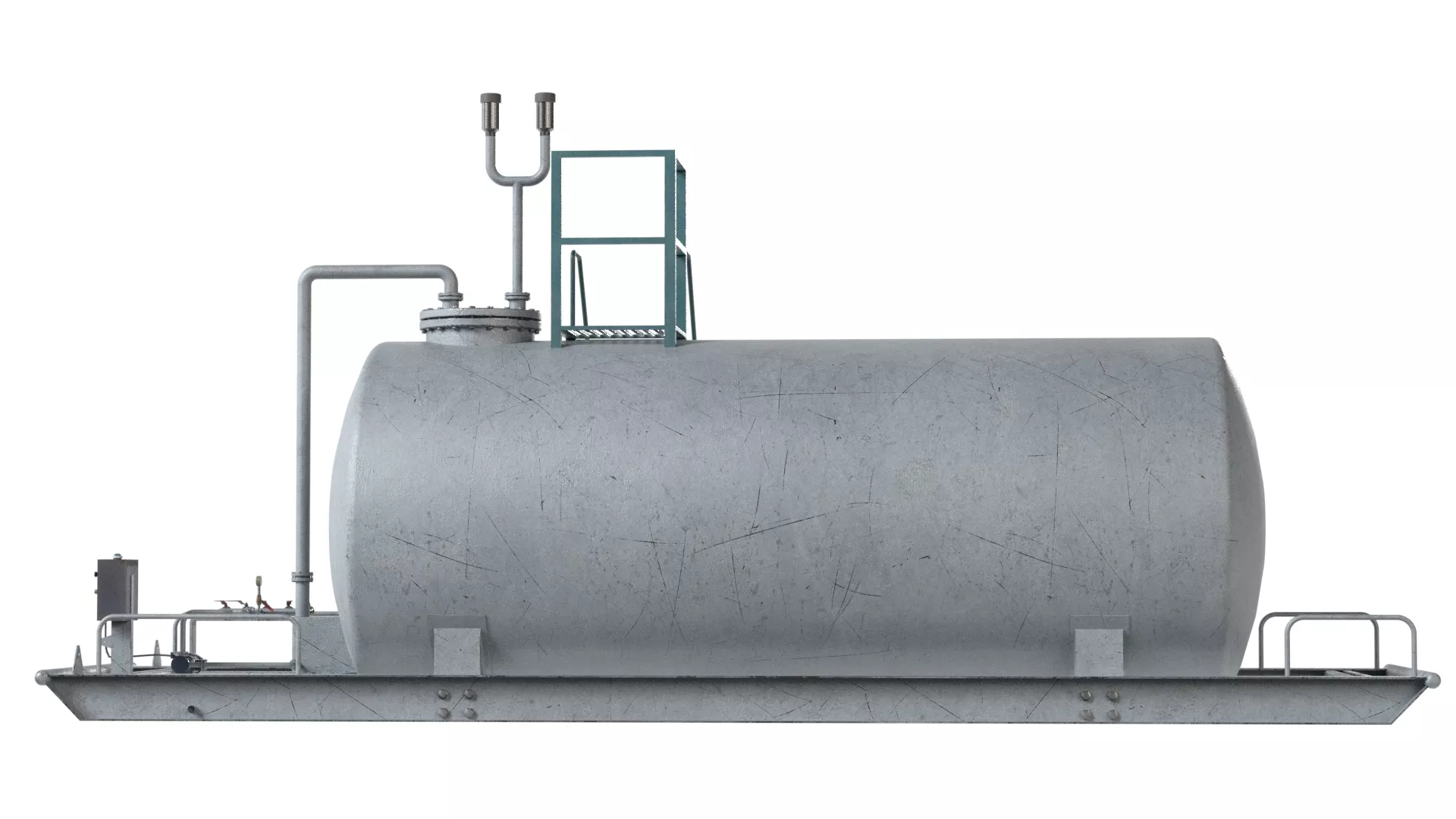 Container Tank Horizontal Low-poly 3D model