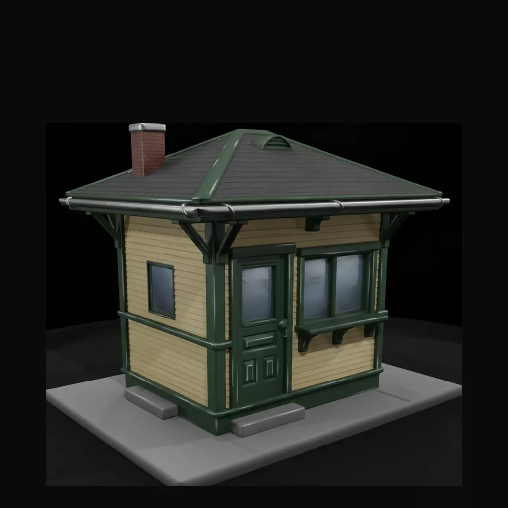 Roadside Toll Booth Kiosk 3D print model