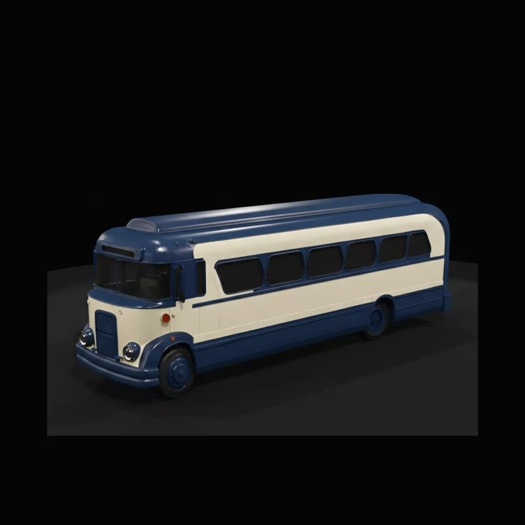 American Vintage Transit Bus 3D print model