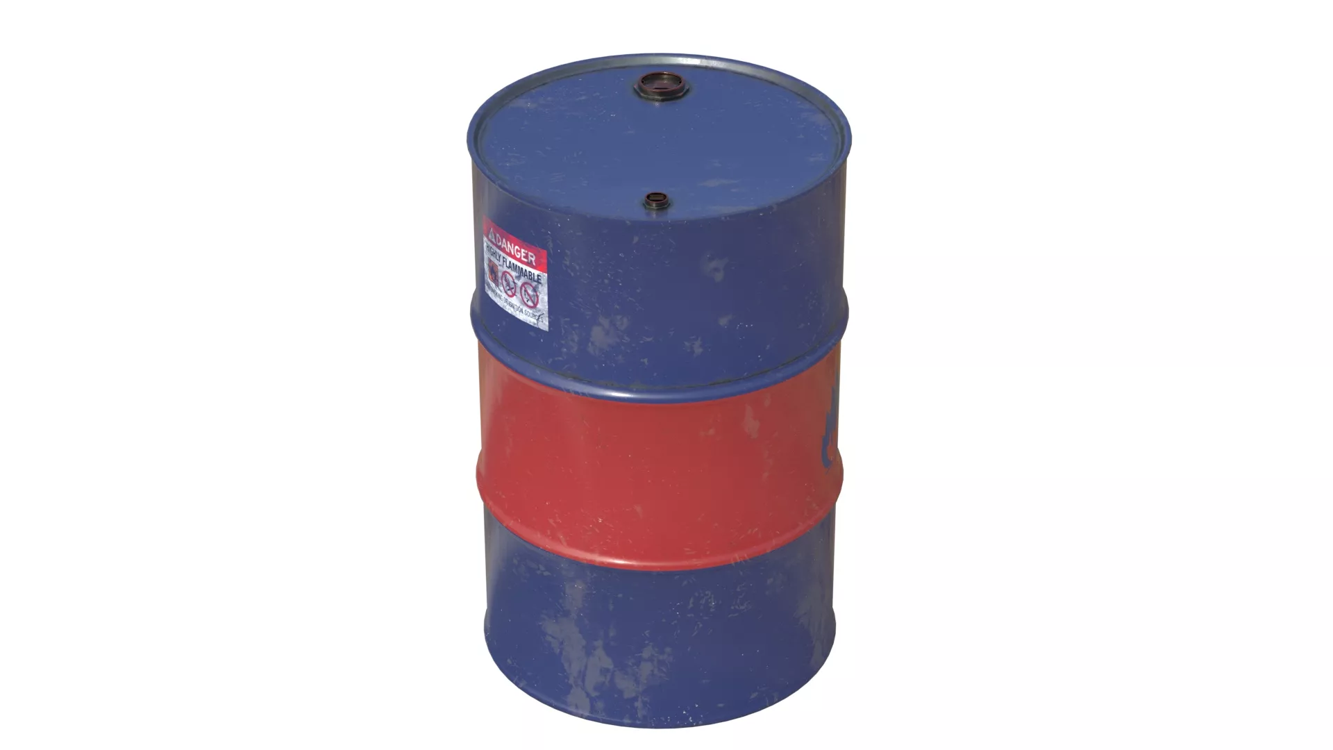 Oil Drum Low-poly 3D model