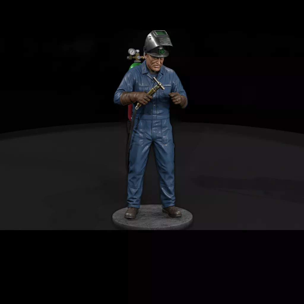 Pipe Welder Construction Worker Figurine 3D print model