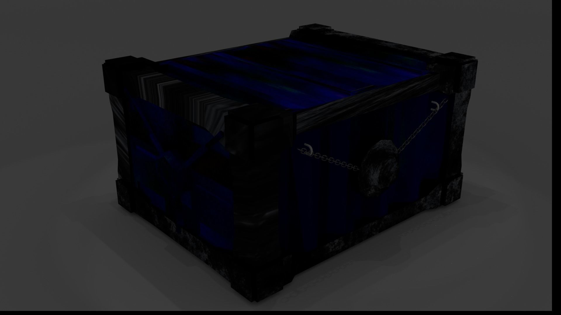 ContainerSci-fi box Low-poly 3D model_0