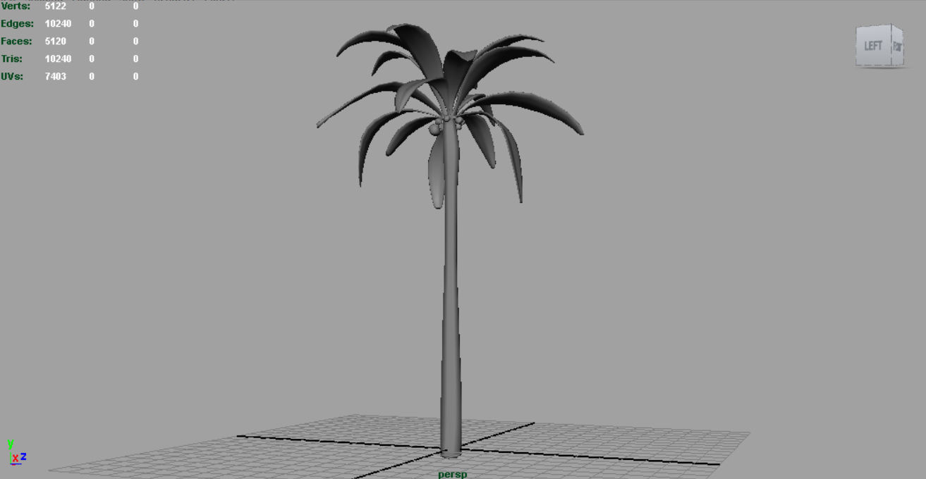Palm Tree Low-poly 3D model_3
