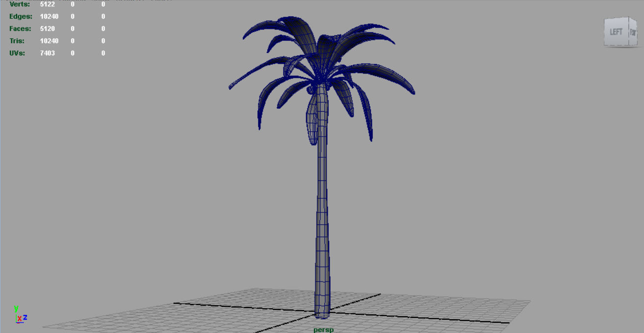 Palm Tree Low-poly 3D model_5