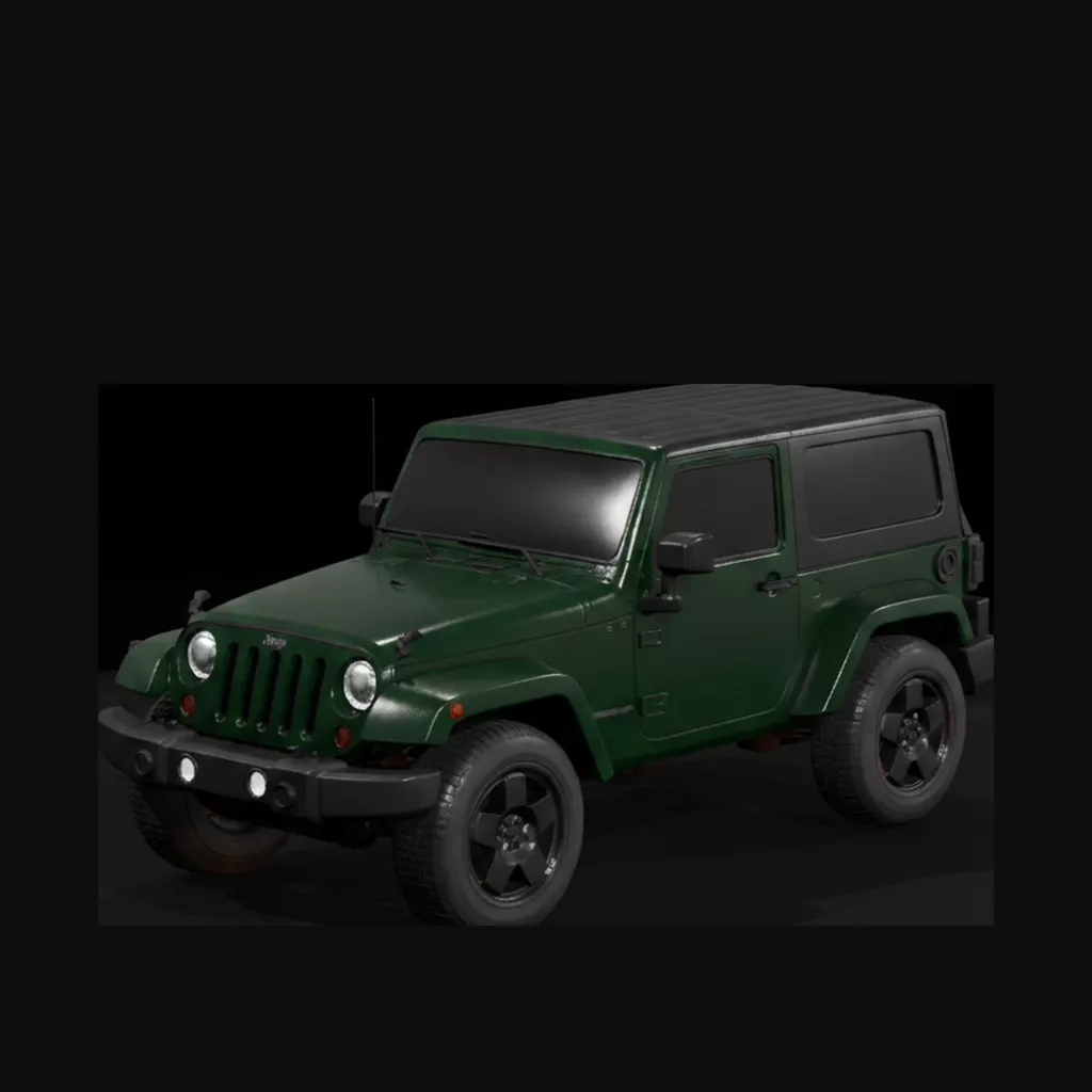 2010 Jeep Wrangler Rubicon Hardtop 3D print model