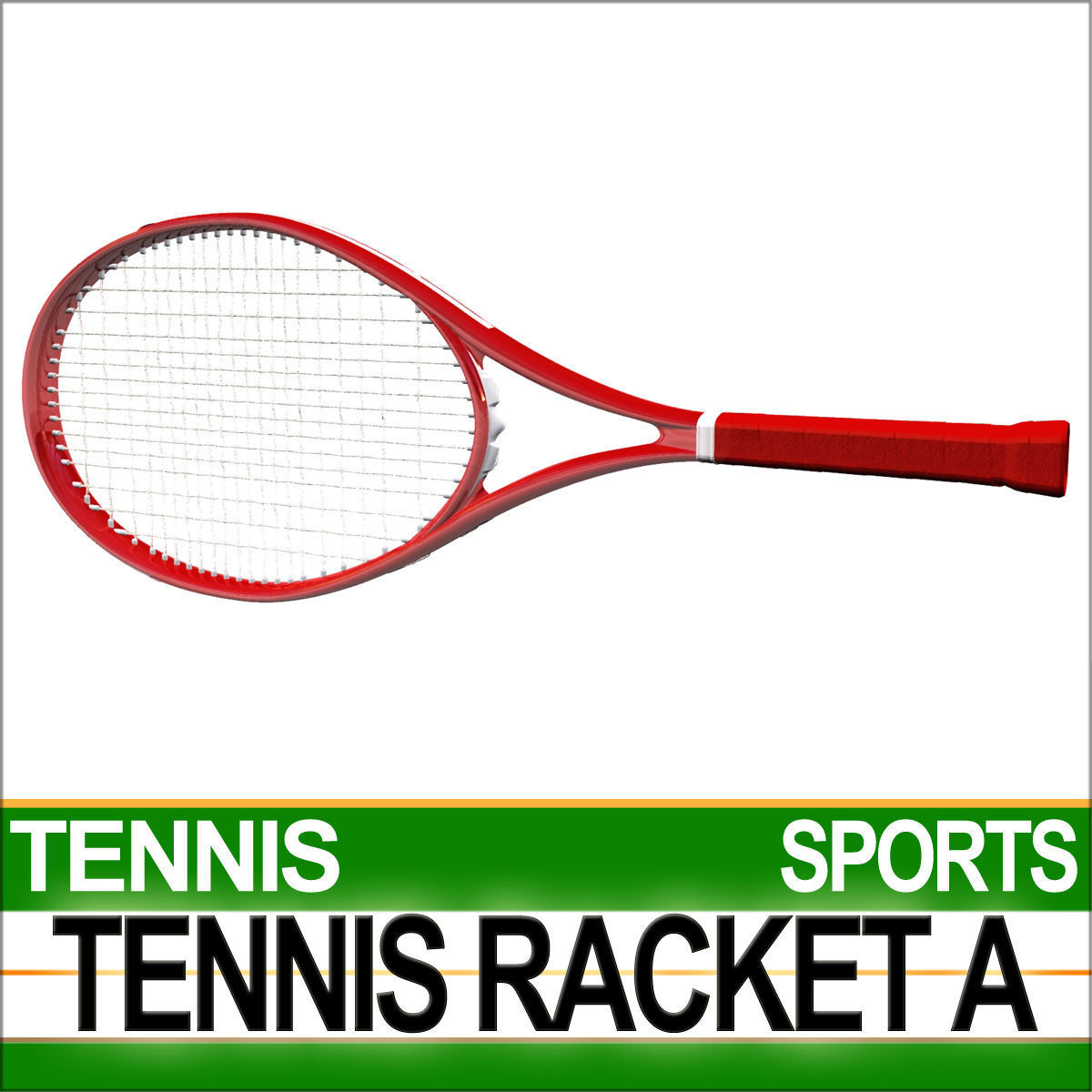 Tennis Racket A 3D model_2