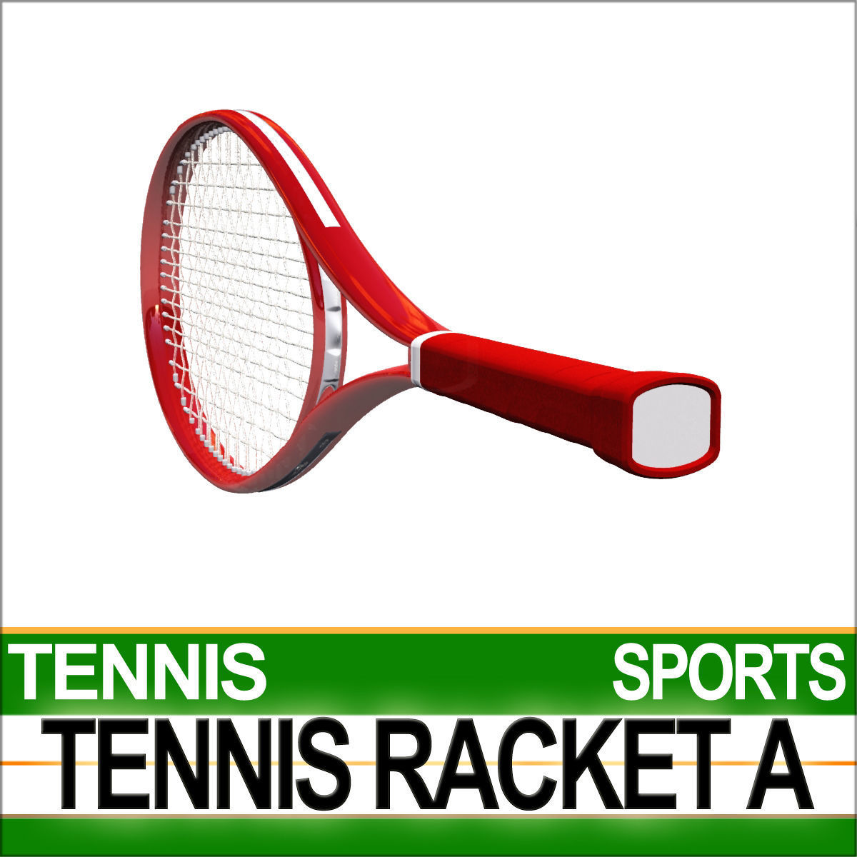 Tennis Racket A 3D model_1