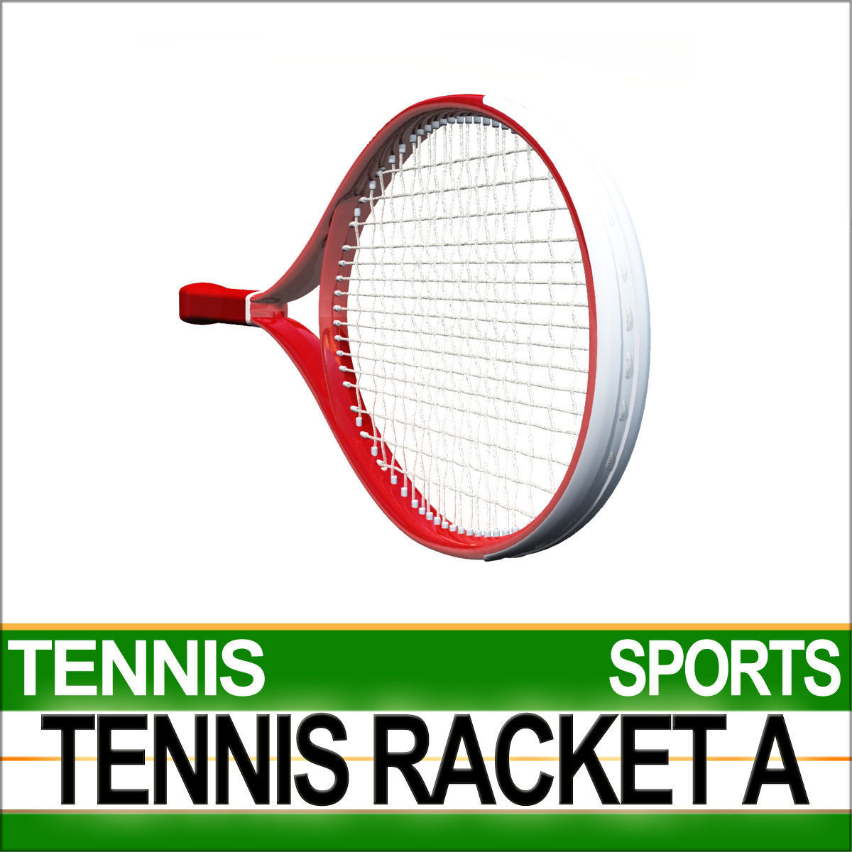 Tennis Racket A 3D model_3