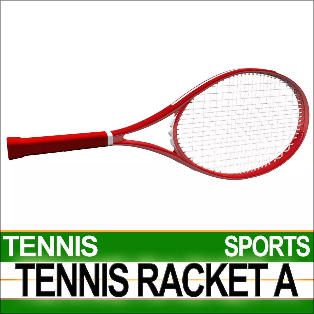 Tennis Racket A 3D model_0