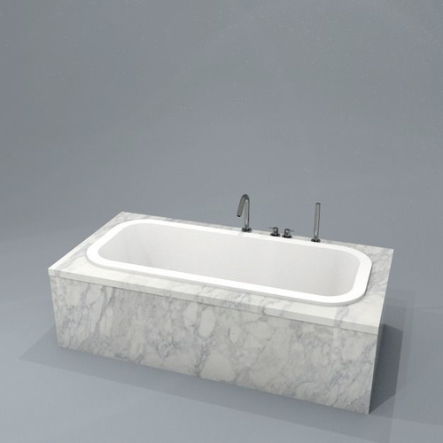 bath fitted inset with marble surround