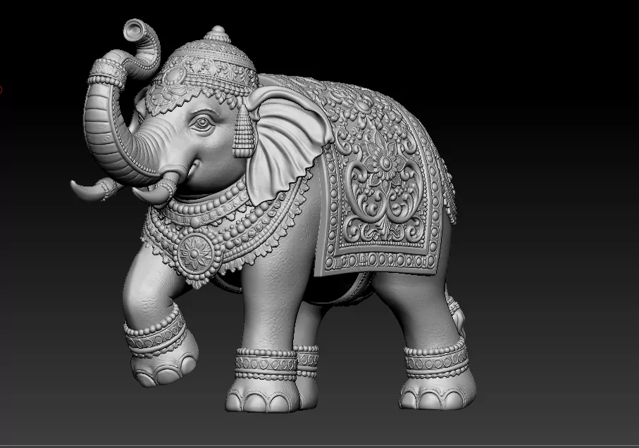little elephant 3d printed model 3D print model