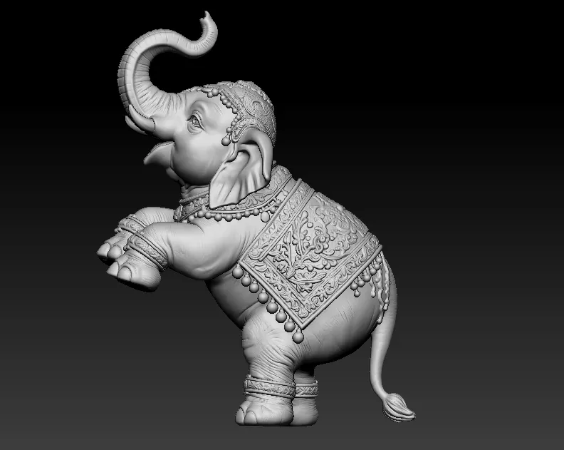 little elephant 3d model 3D print model