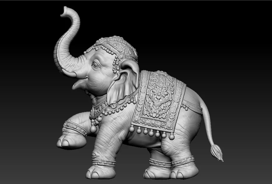 little elephant 3d model 3D print model