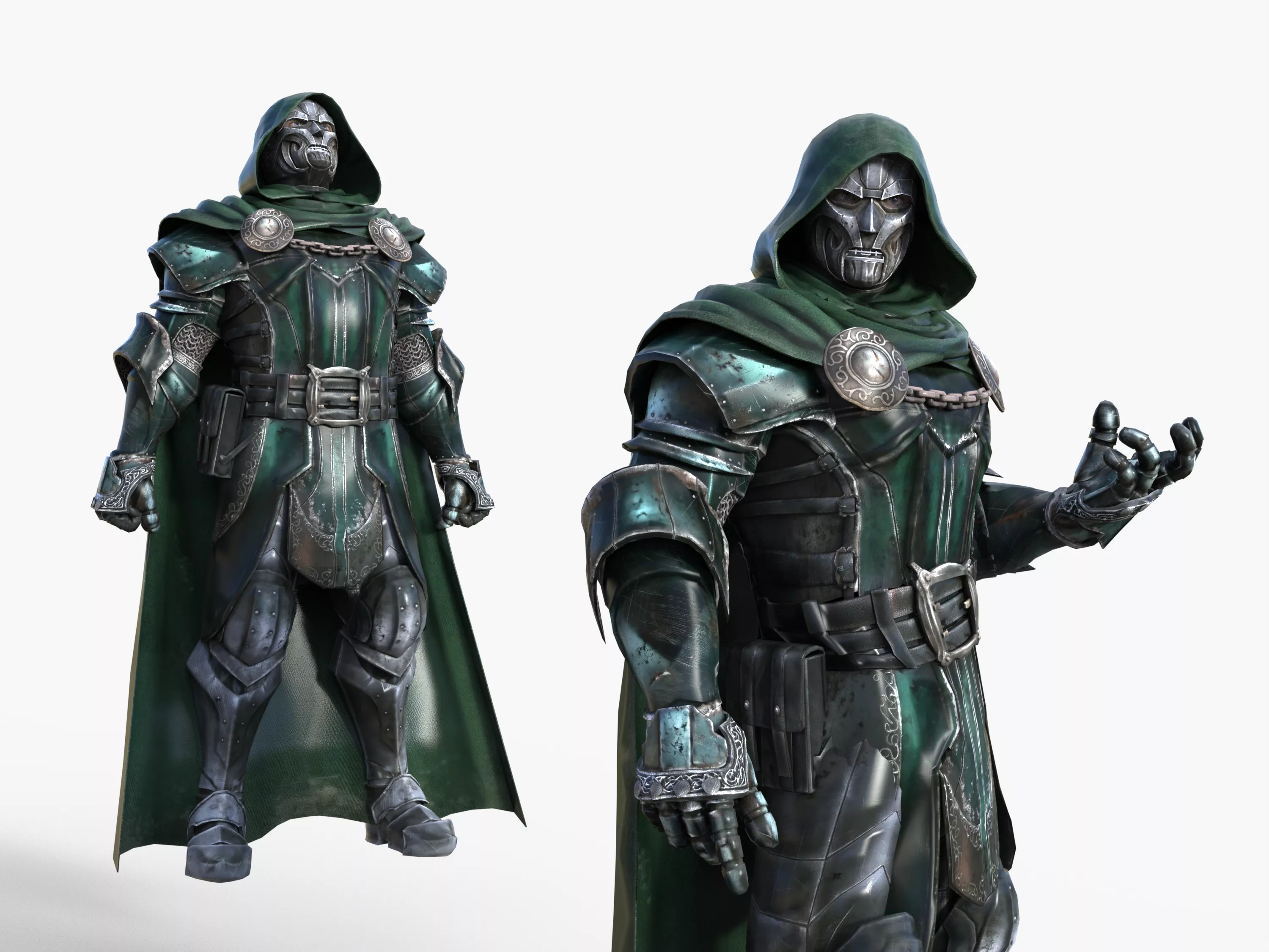Doctor Doom Rigged Low-poly 3D model