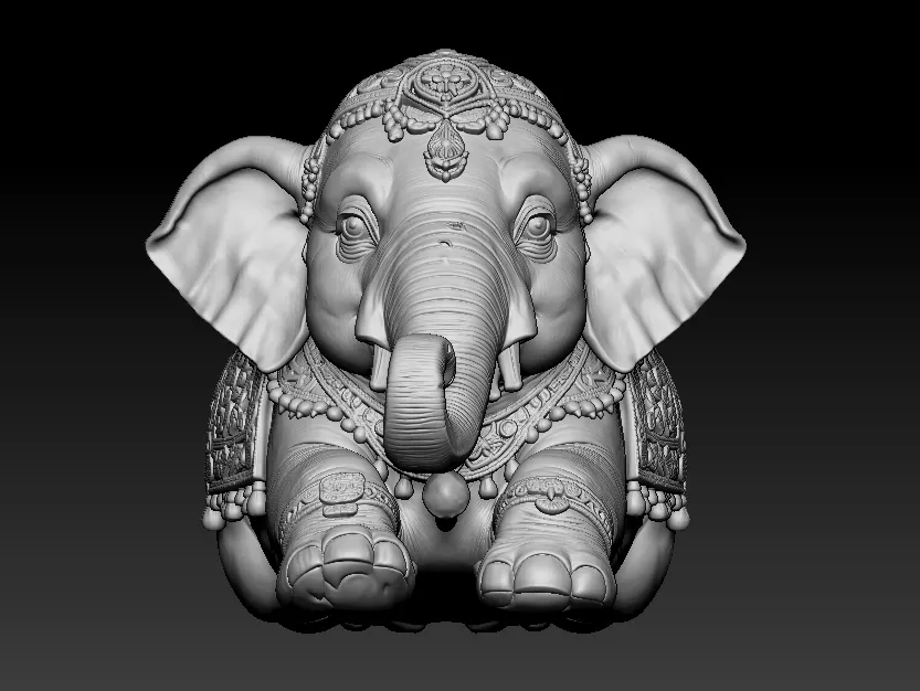 little elephant 3d model 3D print model