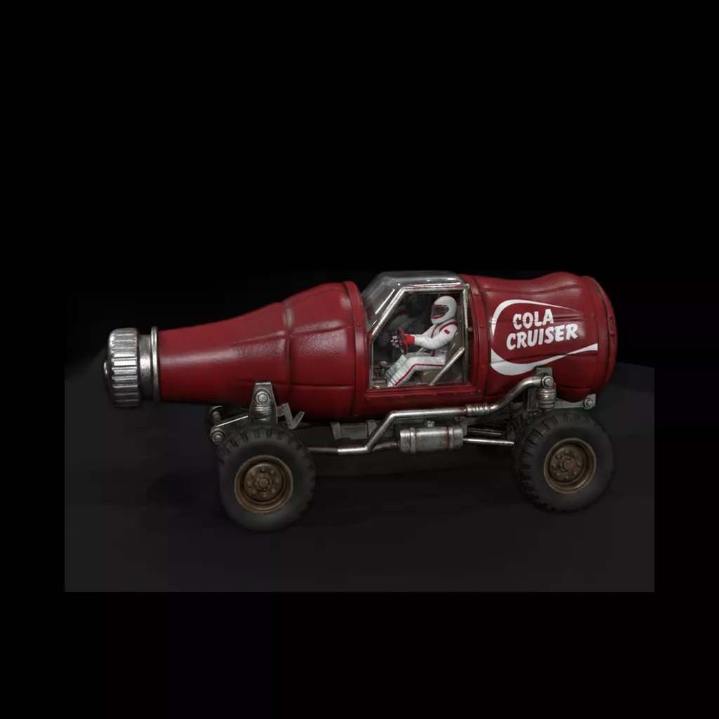Cola Bottle Novelty Car 3D print model