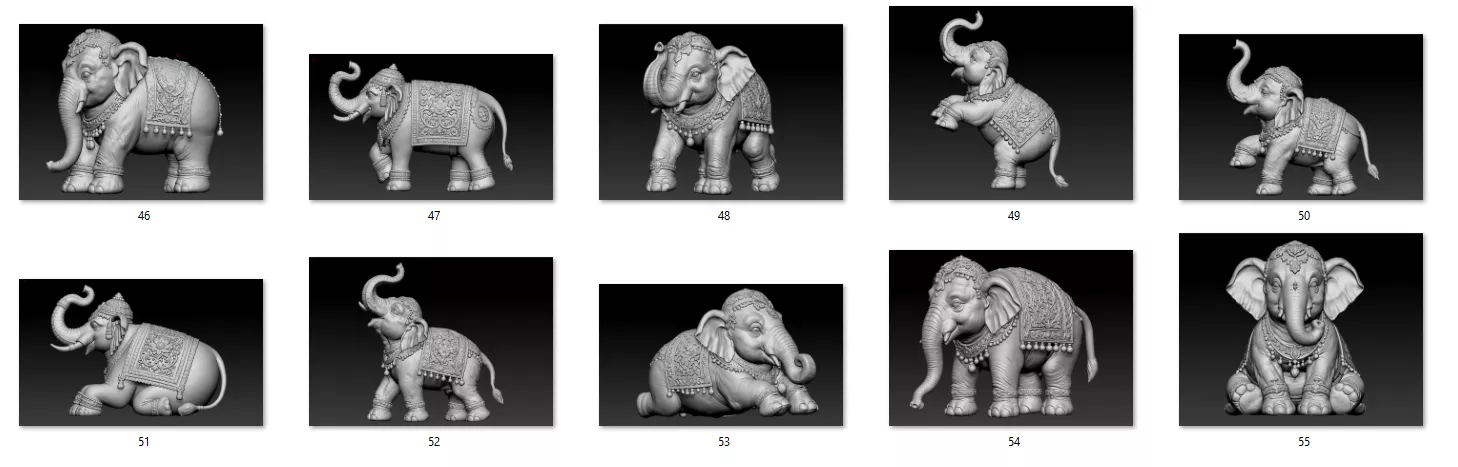 10 little krishna 3unique printed model 3D print model
