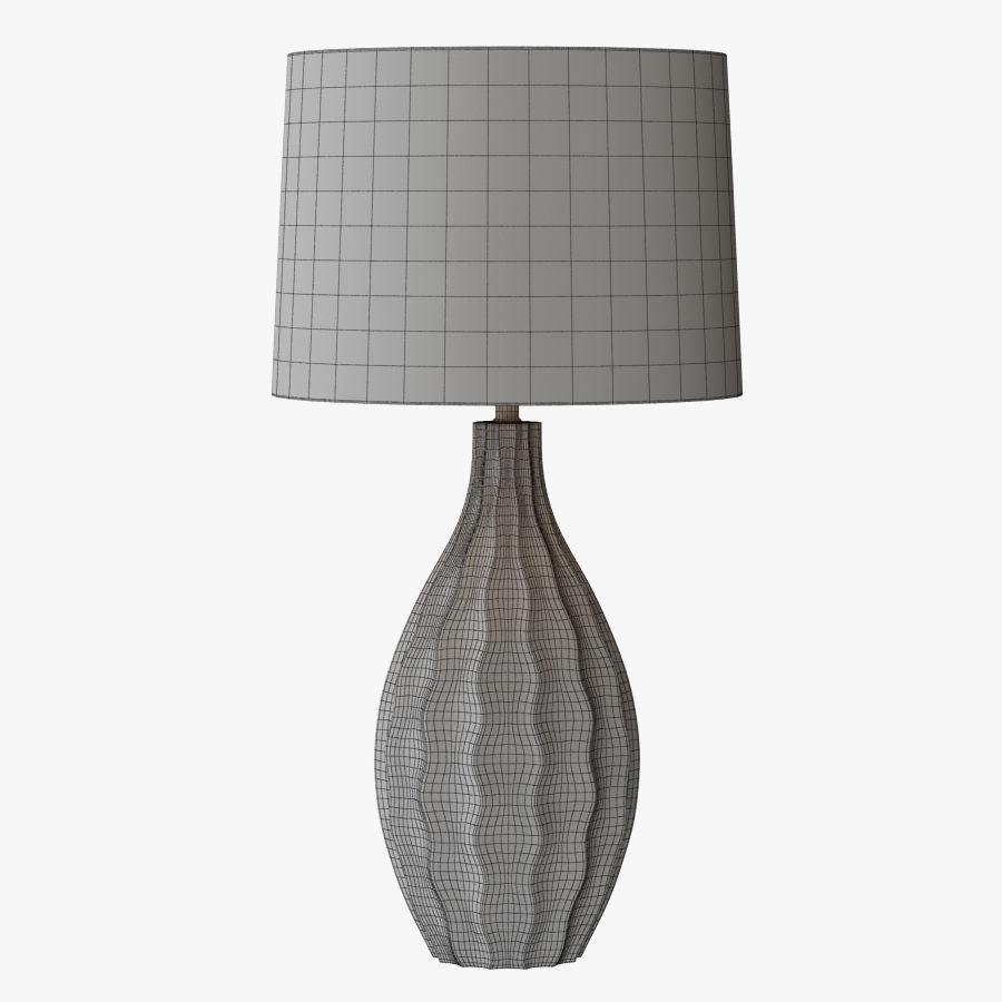 Otranto Ivory Crackle Table Lamp 3D model_2
