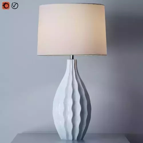 Otranto Ivory Crackle Table Lamp 3D model