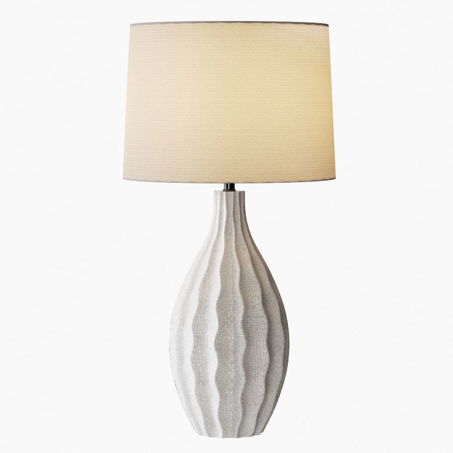 Otranto Ivory Crackle Table Lamp 3D model_1