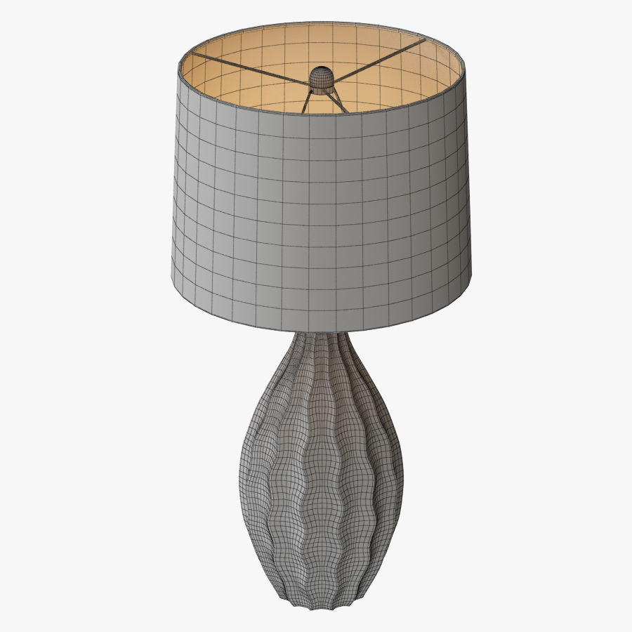 Otranto Ivory Crackle Table Lamp 3D model_3