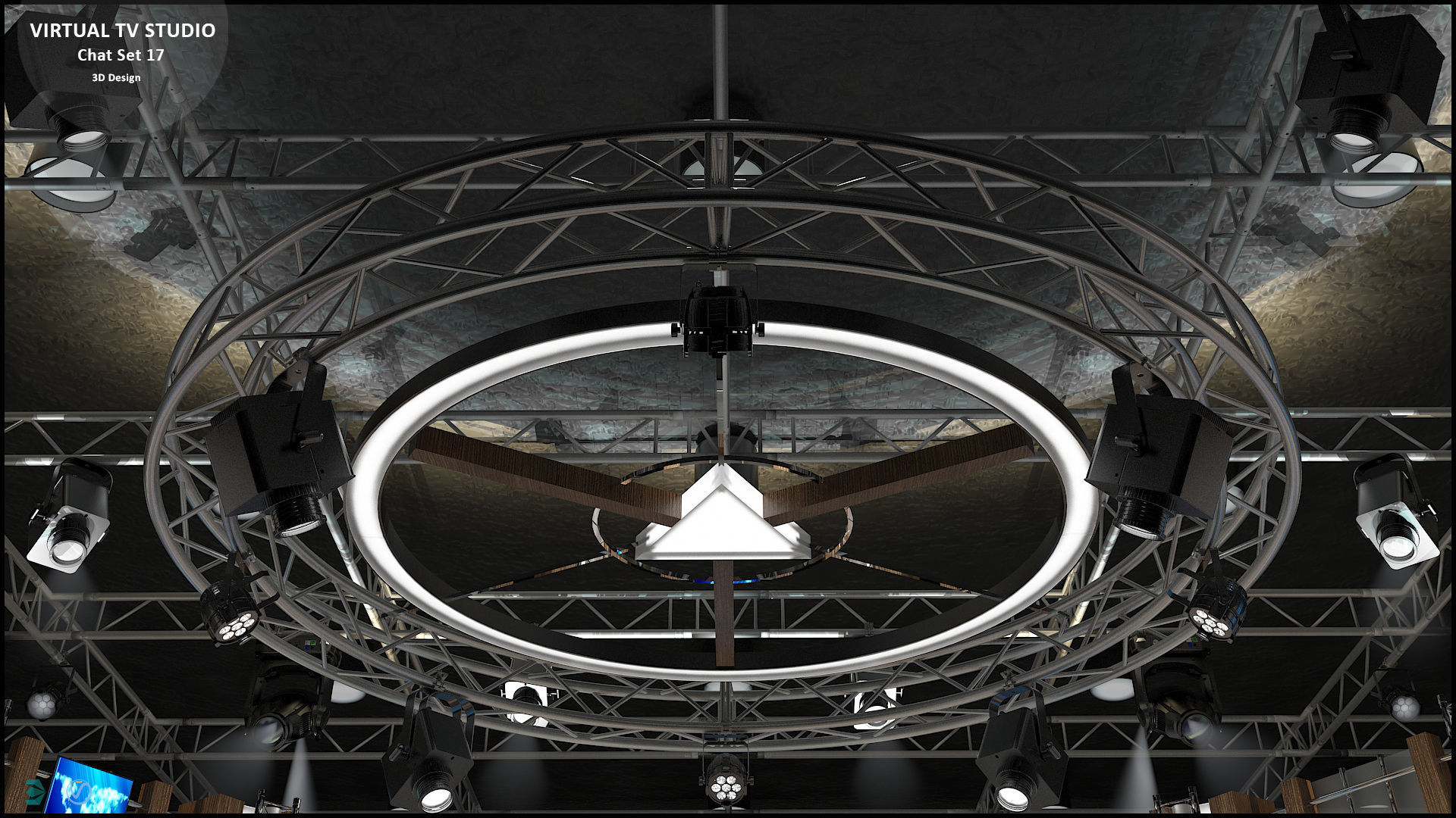 Virtual TV Studio Sets - Collection Vol 9 - 2 PCS DESIGN 3D model_41